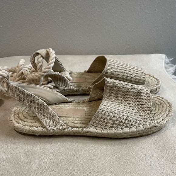 ASOS | Rope Tie Espadrilles Sandals | Natural Fabric **Like New** - Picture 4 of 6